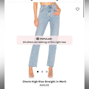 AGOLDE cherie jeans size 27 in color merit high rise zipper fly